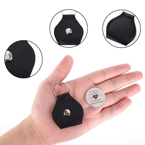 Gifts for Him Birthday Gifts for Men Husband Gifts - Funny Cotton Soft Socks And Double Sided Pocket Hug Token with Leather, Ideas Unique Christmas Wedding Anniversary Valentines New Year Present — view 6