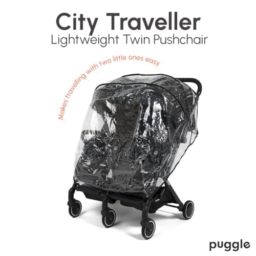 Puggle City Traveller Double Pushchair (Storm Black) — view 2