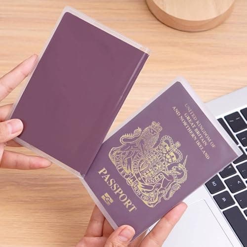 Henyall 4Pcs UK Passport Covers Transparent, Protective Passport Holders,Frosted PVC Passport Case, Protector Case for Water,Scratch & Dust Proof,Suitable for Standard Sizes — view 5