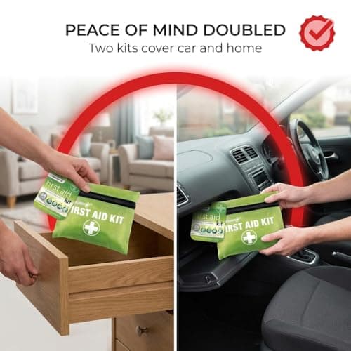 2x24 Piece First Aid Kit Compact Portable Emergency Medical Pouch for Home Office Travel Car Camping Workplace Safety Kit – Bundled by Smart Cutie — view 4