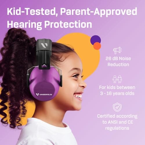 Vanderfields Kids Ear Defenders - 31 dB (2K Hz), Purple Power — view 2