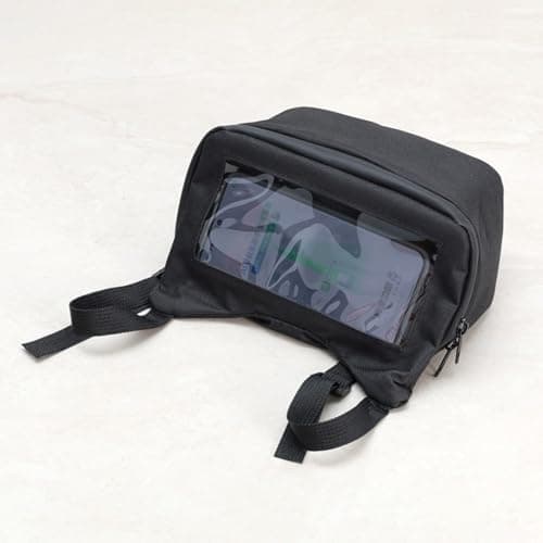 Motorcycle Handlebar Bag Waterproof, Touch Screen Phone Pouch for Scooter Dashboard, 121g Ultra Light Motorbike Front Storage Bag with Detachable Liner, 21x12x13cm — view 6