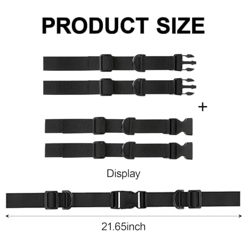 2 Pairs Adjustable Backpack Chest Straps with Quick-Release Buckles — view 2