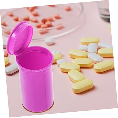 Anneome 20pcs Portable Medicine Container Empty Pill Bottles Caps for Medication Organizer for First Aid Kit and Camping Use Random Color — view 5