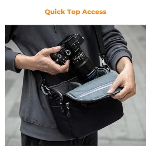 K&F CONCEPT Camera Sling Bag Small Crossbody Camera Case DSLR/Mirrorless Compact Shoulder Photography Bags for Photographers — view 4