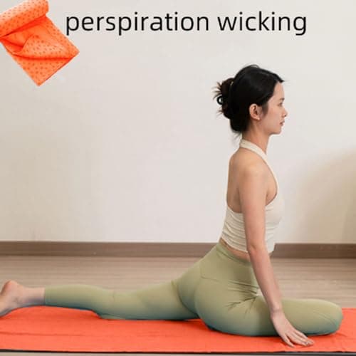 Oaygat Yoga Towel Sweat Absorbent Non-slip Yoga Towel Quick-drying yoga mat cloth Breathable Yoga Mat With Mesh Carrying Bag Orange — view 2