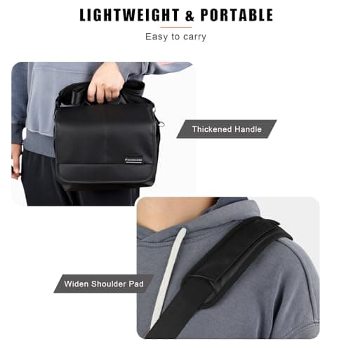 Besnfoto Camera Bag Small DSLR Camera Shoulder Bag for Photographer Waterproof Messenger Bag Crossbody Case Compatible with Canon Sony Nikon — view 6