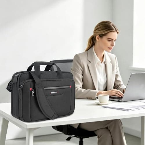 VANKEAN Laptop Briefcase Fits 15.6"-16" Laptop Slim Expandable Shoulder Bag — view 2
