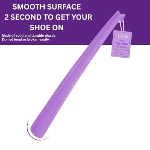 FADII Shoe Horn Long Handled 45cm+22cm Long Shoe Horn-Plastic Shoehorn For Men, Women With Comfort Grip Long Shoe Horns-Flexible Extra Long Shoe Horn For Elderly- Pack of 2 Shoe Spoon — view 2