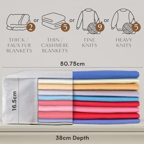 Luxury Organic Cotton Sweater Storage Bags in White - 18" + 20" - Cashmere Garment Bags - Breathable & Moth Proof Organizers for Clothing - Carbon Neutral — view 3