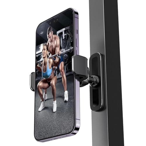 APPS2Car Magnetic Mount for GYM, 360 Adjustable Magnetic Phone golf Mount, Magnet Phone Holder Compatible with 4.7-6.5" Smartphones, Alloy Base and Joint, Black Cradle