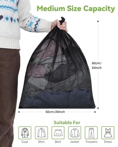 OTraki 2 Pcs Mesh Laundry Bags 50x60 cm Travel Washing Machine Net Bags — view 2