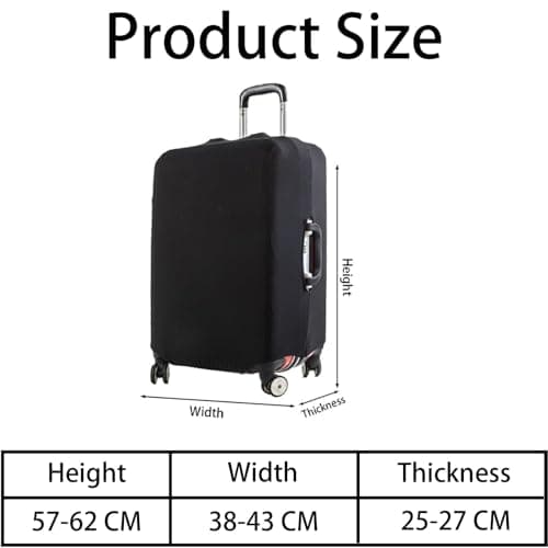 Suitcase Cover Luggage,26-28 Inch Black Elastic Suitcase Covers Protectors — view 2
