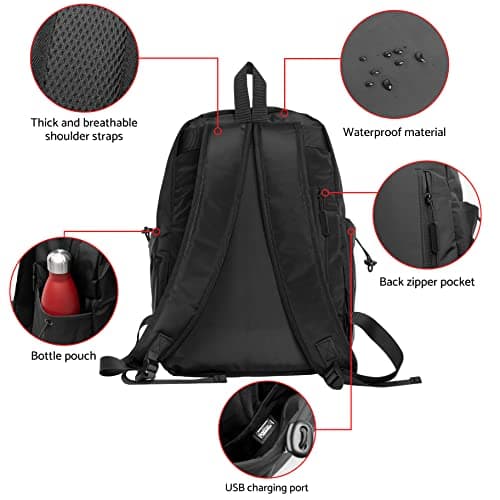 Home Luxury Point Laptop Backpack for Men Women Girls Boys, 25L Water Resistant Bookbag for School, Travel, Hiking, Work, Business Ultralight Casual — view 4