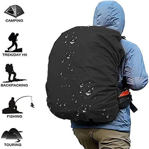 Waterproof Backpack Rain Cover, Rucksack Cover Waterproof Snowproof Backpack Rain Cover for for Hiking, Camping, Traveling, Outdoor Activities (gold B, 70L) — view 6