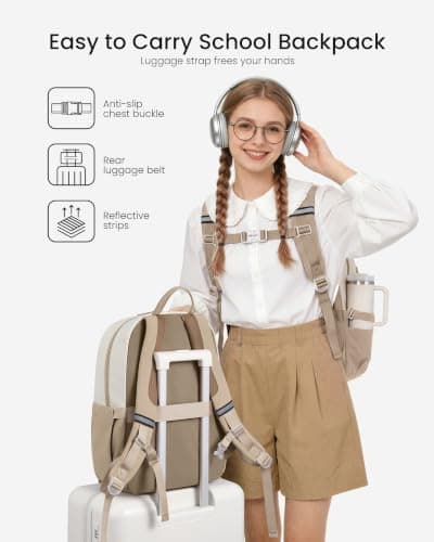 LOVEVOOK Backpack Womens, School Bag for Girls, 15.6 Inch Laptop Backpacks — view 5
