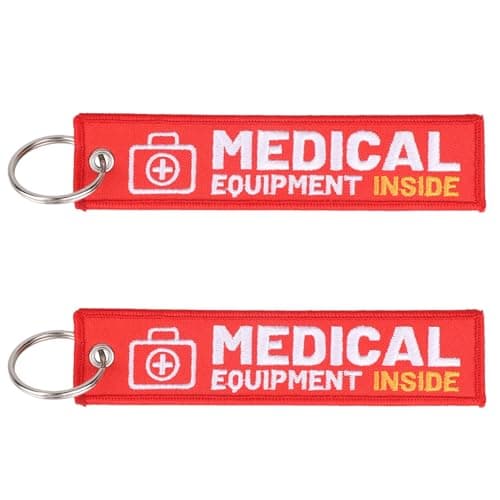2pcs Medical Alert Tags for Bag, Medical Equipment Luggage Supplies Tag
