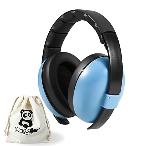 PandaEar Baby Ear Defender Kids Toddlers Childrens - Ear Protector - Ear Defender Autism Noise Cancelling Headphones for Kids Babies - Soundproof Baby Headphones for Airplane Sleeping, Blue