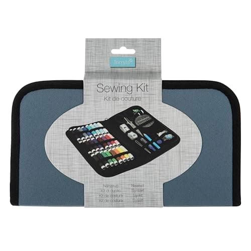 Trimits Essentials Sewing Kit - Travel Case Sewing Supplies for Adults, Beginners, DIY, Home, Emergency, Button Repair & Clothing Fixes w/Thread Needles Scissors Tape Buttons - 23.5 x 13 x 3.5cm — view 2