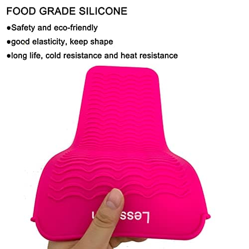 Lessmon Heat Resistant Mat Pouch for Styling Tools, 28.5x14cm, Pink — view 5