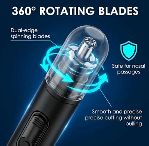 Nose Hair Trimmer for Men Women Rechargeable Eyebrow Facial Hair Trimming — view 3