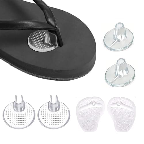 Vesavifaka 3 Pairs Silicone Toe Protectors, Transparent Toe Separators for Sandals, Gel Toe Protection Pads to Help Reduce Pain and Slipping Between Toes