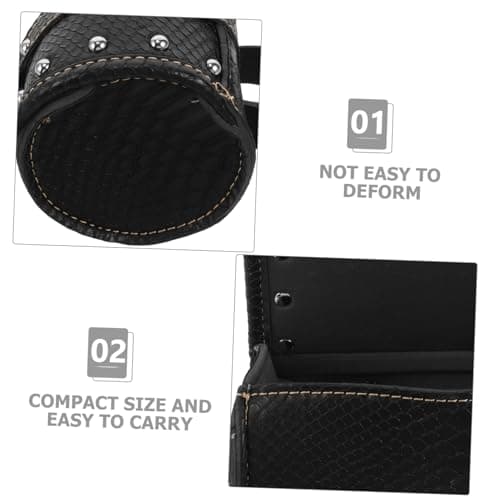 Ciieeo 2pcs Motorcycle Saddle Bag Leather Storage Pannier for Motorcycle for Road Trips and Daily Commutes — view 5