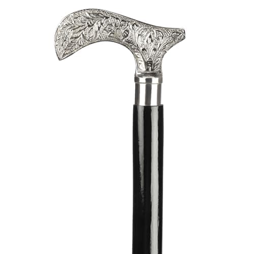 Ajuny Wooden Walking Stick for Men Women Seniors Leaf Flower Style 36 Inch