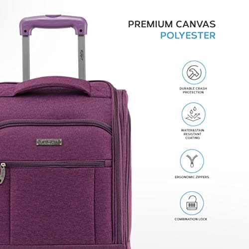 Flight Knight 45x36x20cm easyJet Underseat Carry On Non Priority Approved Hand Luggage Case - 2 Wheels - Ultra Lightweight Durable Soft Case Textile Cabin Suitcase — view 3