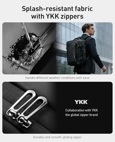 MARK RYDEN 26L/40L Business Carry-on Travel Backpack, Lightweight Flight-Approved Expandable Weekender Bag with USB Charging Port fit 17.3 Laptop-TSA — view 5