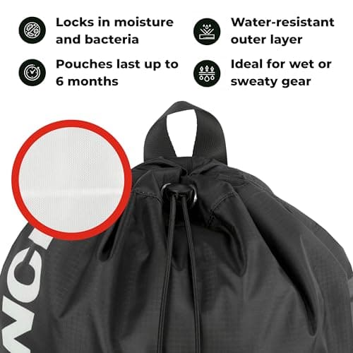 Defiance Fresh Deodorising Kit Bag – As Seen on Dragons' Den, Large 20L Capacity, Bamboo Charcoal Odour Eliminator, Fresh Lemon Scent, Moisture Control,Adjustable Backpack for Sports Gear,Gym Clothes — view 5