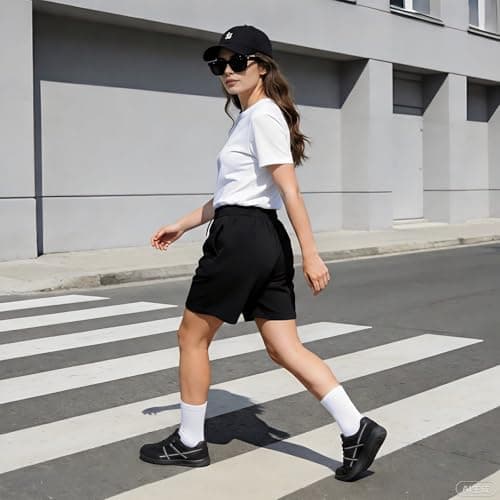 JOINFREE Women's Barefoot Walking Shoes Wide Fit Slip On Trainers All Black — view 2