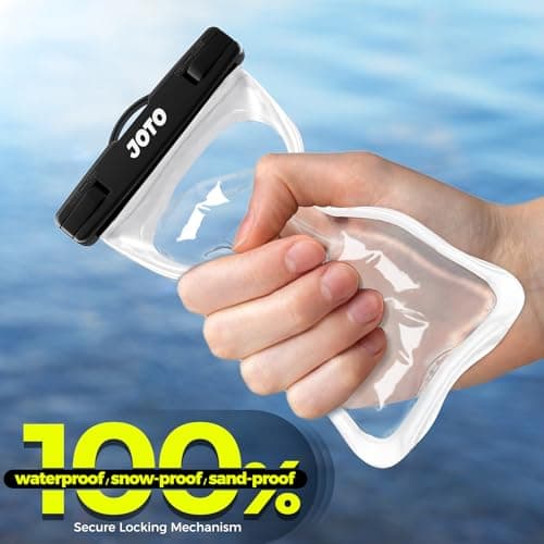 JOTO Waterproof Phone Pouch Cellphone Dry Bag Case for iPhone 17 Air 16 15 14 13 12 Pro Plus Max XR X 8 7 6S SE, Galaxy S23 S22 S22+ S21 up to 7" -Clear — view 5