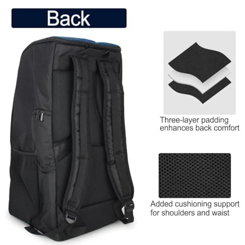 RC Car Bag, Waterproof RC Backpack, RC Car Storage with PP Board Support and Multi Pockets for Tools & Accessories for Axial SCX10 Capra & TRX4 TRX6 1/10 Scale RC Crawler Buggy Monster Truck (Red) — view 4