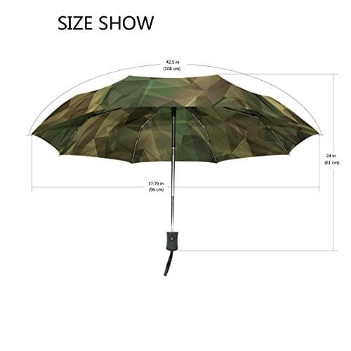 Mnsruu Compact Travel Umbrella Military Camouflage Auto Open Close Umbrella Windproof Anti-UV — view 3