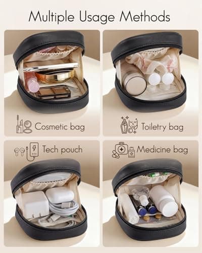 VLANDO Travel Makeup Bag, Small Makeup Bag for Weekend Breaks and Travel — view 2