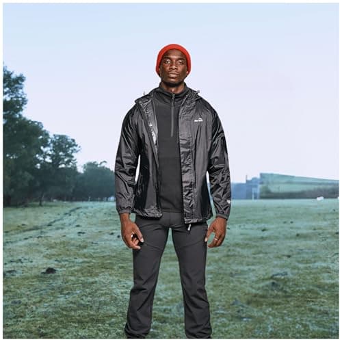 Peter Storm Men's Packable Waterproof Jacket with 2 Zipped Hand Pockets and Adjustable Hood, Pac A Mac, Rain Coat, Cagoule (UK, Alpha, M, Regular, Regular, Black) — view 3