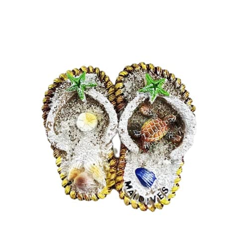 Flip Flops Style Maldives Refrigerator Magnet Travel Souvenir 3D Fridge Decoration Magnetic Sticker Hand Painted Craft