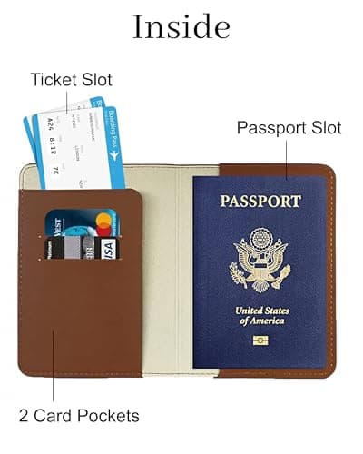 toTravelGear Passport Holder for Travel Essentials RFID Blocking PU Leather — view 2