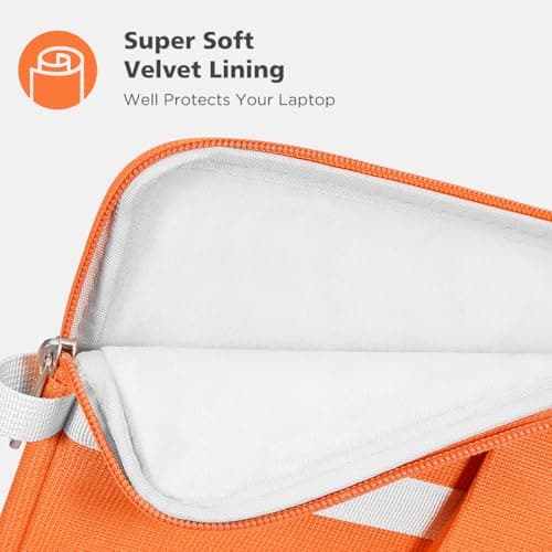 NIDOO 11 Inch Tablet Sleeve Case Protective Carrying Bag Cover for 11" iPad Pro M5 / Air M3 / A16 / 10.9" iPad 10 / Tab M11 / Chromebook Duet/MatePad Pro/Galaxy Tab S9 / A8, Orange — view 3
