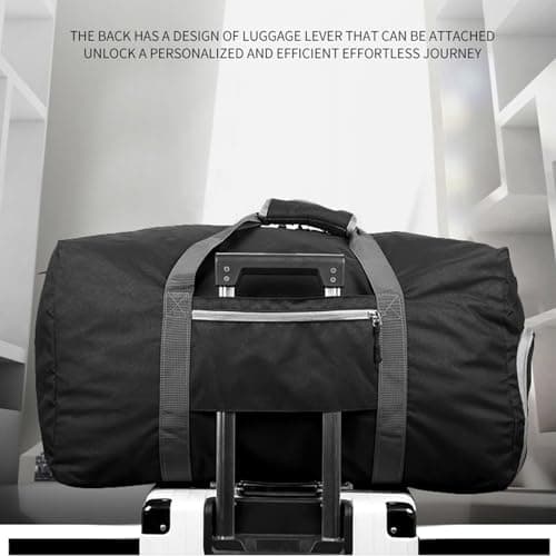 Large Duffle Bag for Travel - Waterproof Folding Traveling Weekender Luggage Bag | Sports Duffle Bag with Multiple Pockets for Travel, Camping, Fitness — view 3