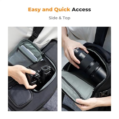 K&F CONCEPT Camera Backpack,25L Camera Bag for Photographers with Raincover — view 3
