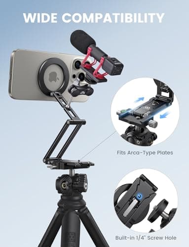 Lamicall for Magsafe Tripod Stand, [89g Ultra-Light] Magnetic Phone Tripod — view 3