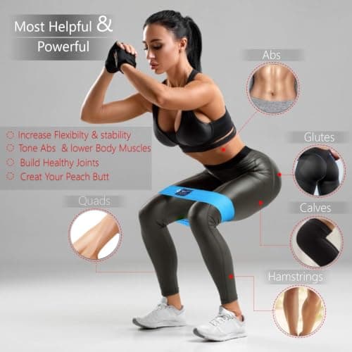 EVO Ladies Resistance Bands Elastic Legs Exercise Fitness Loop & Expanders HIP CIRCLE Booty Circles Glute Ideal for Yoga, Pilates, Squats, Gym, Butt Exercises [SET OF 3 or Single], PINK, Small — view 2