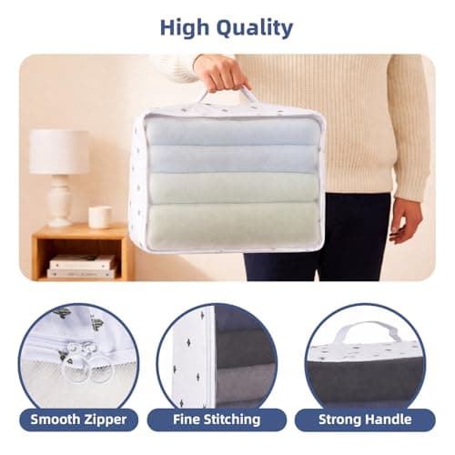 FERNVALE 6 Pack Packing Cubes for Suitcase Travel Organizer Bags, 40x30x12cm Packing Organisers Set for Clothes Shoes Accessories, Lightweight Waterproof Mesh Luggage Accessories (Grey) — view 5