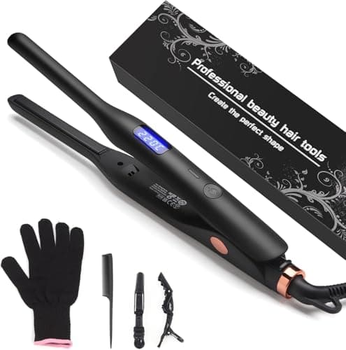 JAETON Mini Hair Straightener for Short Hair,Pixies,Bangs,Small Curls