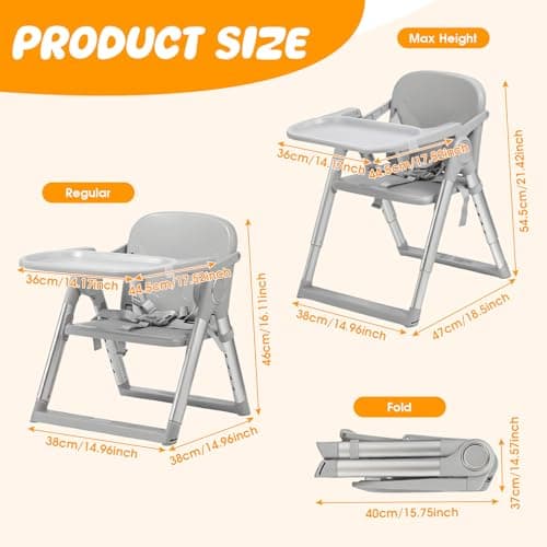 MFSLOVE 3 in 1 Portable Folding Baby Booster Seat with Feeding Tray,Compact Travel Booster Chair for Indoor/Outdoor Use, Toddler Booster Chair with Travel Bag,6 Months to 3 Years — view 2