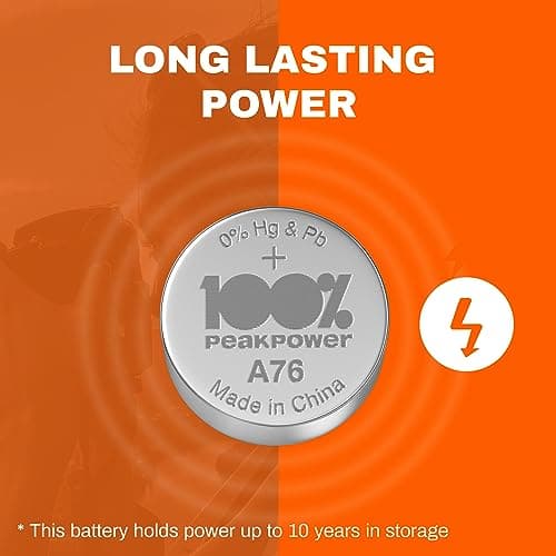 100PP LR44 Batteries 20 Pack | AG13 A76 1.5V for Watches & Toys — view 4