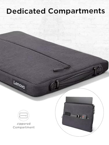 Lenovo [Bag] 13 Inch Laptop Urban Sleeve Case (Water-Resistant), Works with Chromebook (WWCB), Grey — view 6