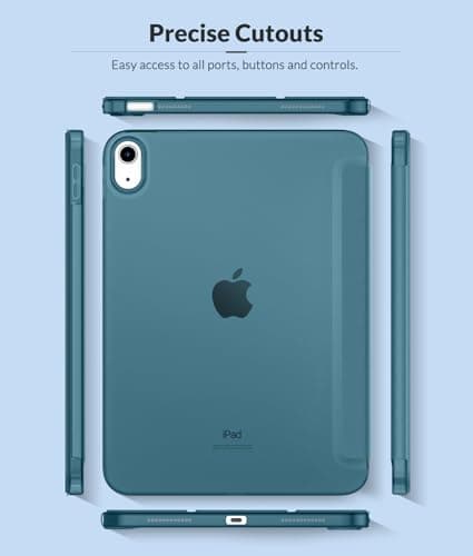 MoKo Slim Case for iPad (A16) 11th/10th Gen 2025/2022, Turquoise — view 6